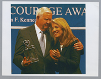 John Murtha receiving the John F. Kennedy Profile in Courage Award with Caroline Kennedy, 2006.